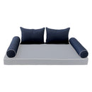 STYLE 4 Pillow & Bolster Cushion for Outdoor Indoor Daybed Porch Swing Bed Full Size | COVERS ONLY |