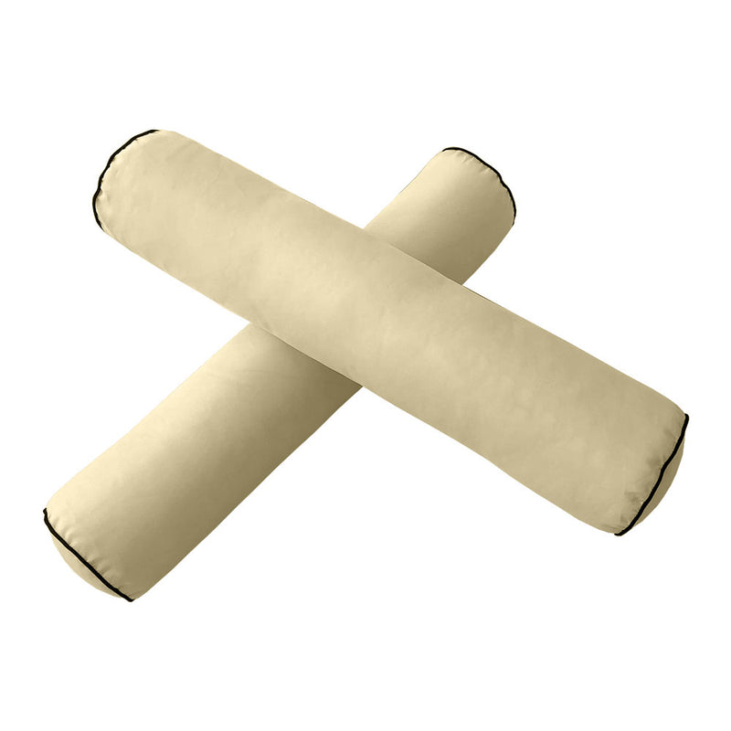 STYLE 4 - Outdoor Daybed Bolster Backrest Pillow Cushion Twin Size |COVERS ONLY|