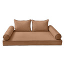 STYLE 4 - Mattress & Pillow Bolster Cushion for Outdoor Indoor Daybed Porch Swing Bed Crib Size | COVERS ONLY |