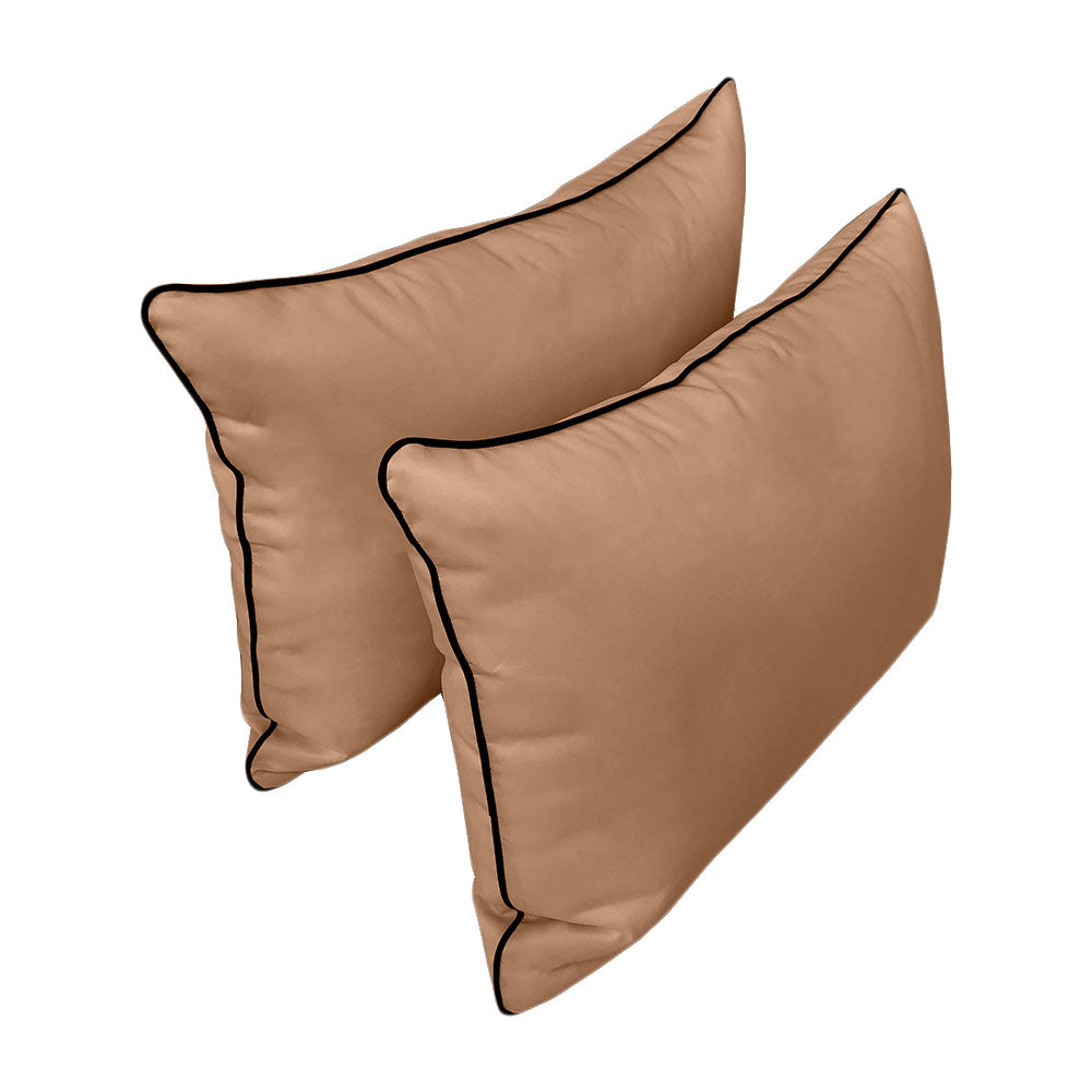 STYLE 4 Pillow & Bolster Cushion for Outdoor Indoor Daybed Porch Swing Bed Full Size | COVERS ONLY |