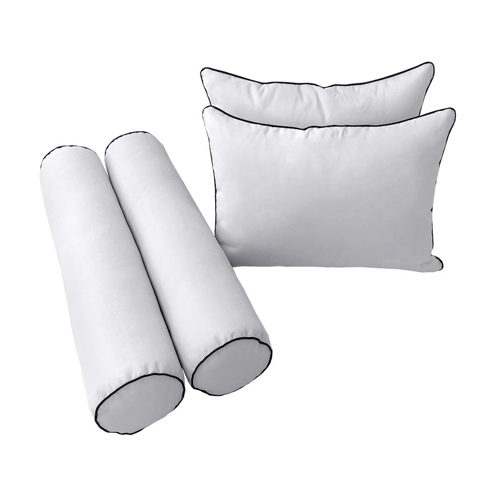 STYLE 4 - Mattress & Pillow Bolster Cushion Cover and Insert for Outdoor Indoor Daybed Porch Swing Bed Twin Size