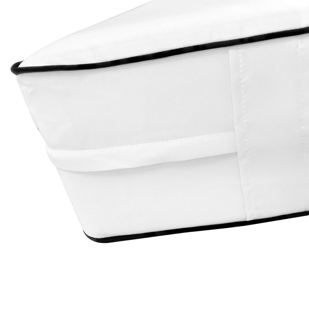Style4 Twin Size 5PC Contrast Pipe Outdoor Daybed Mattress Cushion Bolster Pillow Slip Cover Complete Set AD106