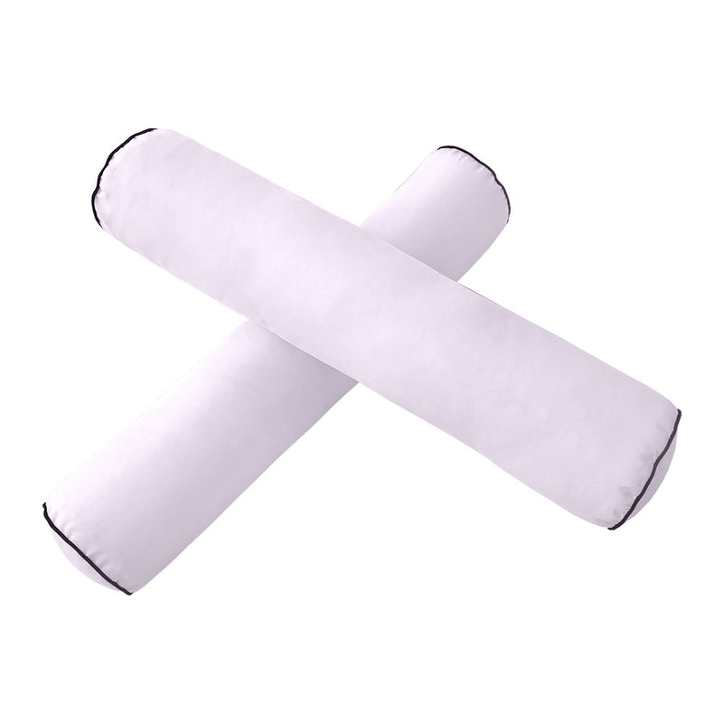 Style4 Twin Size 5PC Contrast Pipe Outdoor Daybed Mattress Cushion Bolster Pillow Slip Cover Complete Set AD107