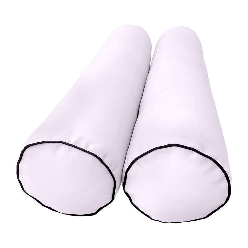 Style4 Twin Size 5PC Contrast Pipe Outdoor Daybed Mattress Cushion Bolster Pillow Slip Cover Complete Set AD107