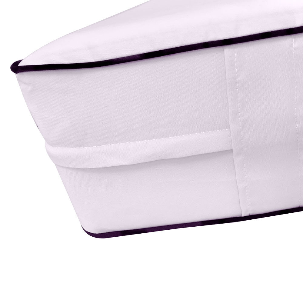Style4 Twin Size 5PC Contrast Pipe Outdoor Daybed Mattress Cushion Bolster Pillow Slip Cover Complete Set AD107
