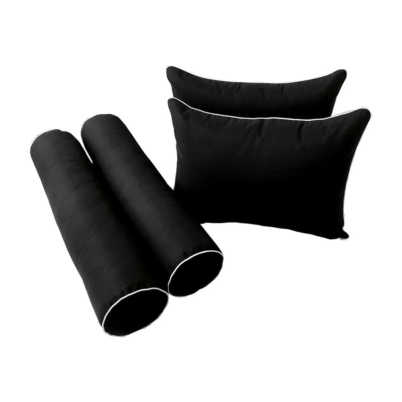 STYLE 4 - Outdoor Daybed Mattress Bolster Backrest Pillow Full Size |COVERS ONLY|