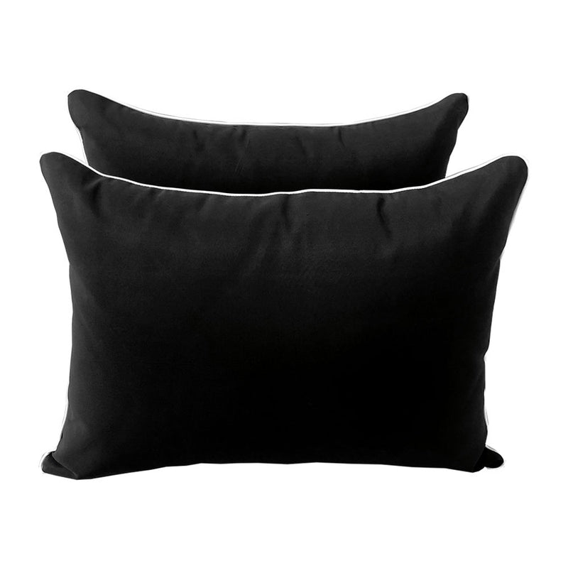 STYLE 4 - Outdoor Daybed Bolster Backrest Pillow Cushion Twin Size |COVERS ONLY|