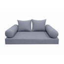 Style4 Queen Size 5PC Knife Edge Outdoor Daybed Mattress Cushion Bolster Pillow Slip Cover Complete Set AD001