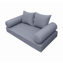 STYLE 4 pillow and bolster cushion set for daybeds, porch swings, or beds – indoor and outdoor use with durable knife-edge design. — cover only