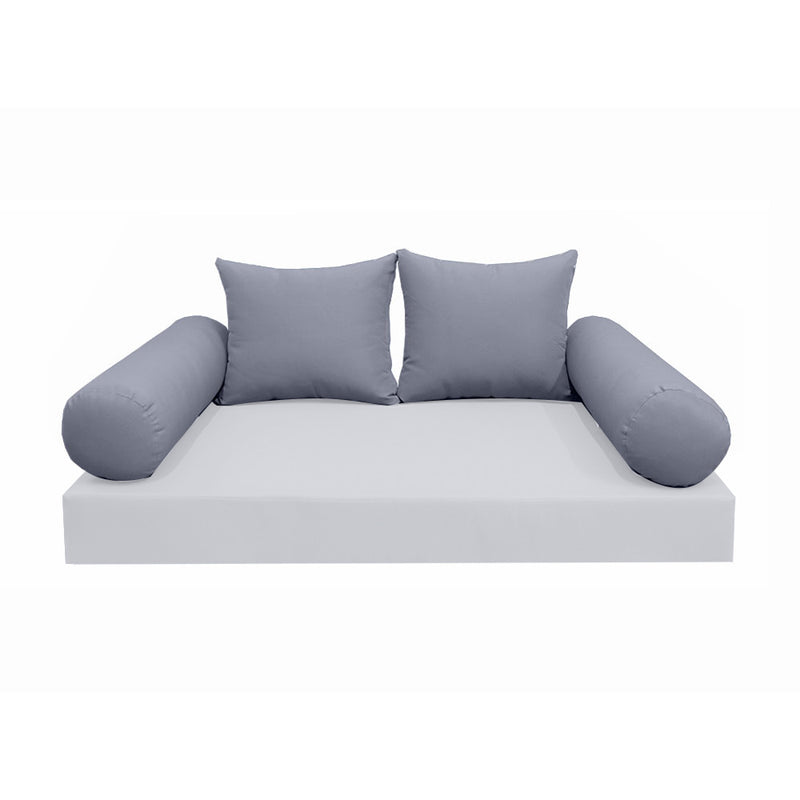STYLE 4 - Outdoor Daybed Bolster Backrest Pillow Cushion Twin Size |COVERS ONLY|