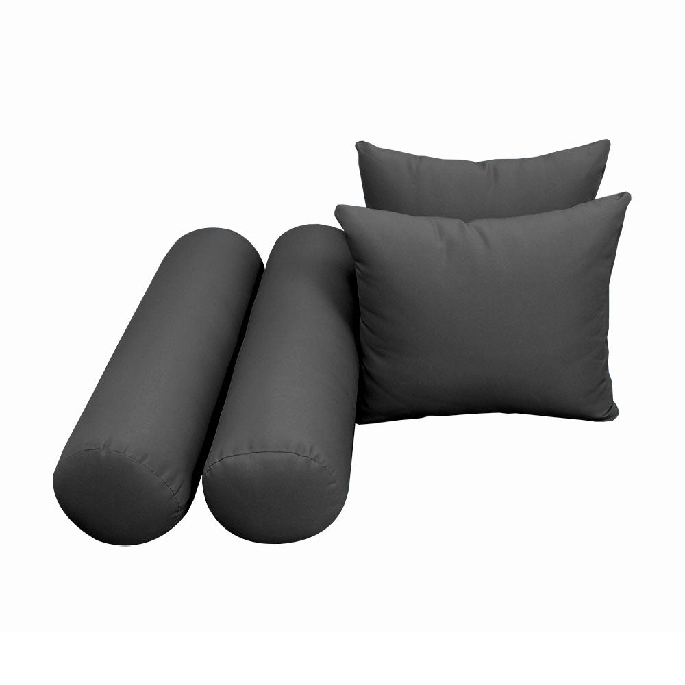 STYLE 4 - Mattress & Pillow Bolster Cushion Cover and Insert for Outdoor Indoor Daybed Porch Swing Bed Twin Size