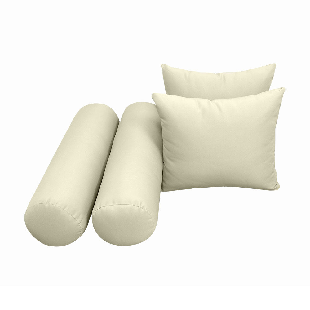 STYLE 4 Pillow & Bolster Cushion for Outdoor Indoor Daybed Porch Swing Bed Full Size | COVERS ONLY |