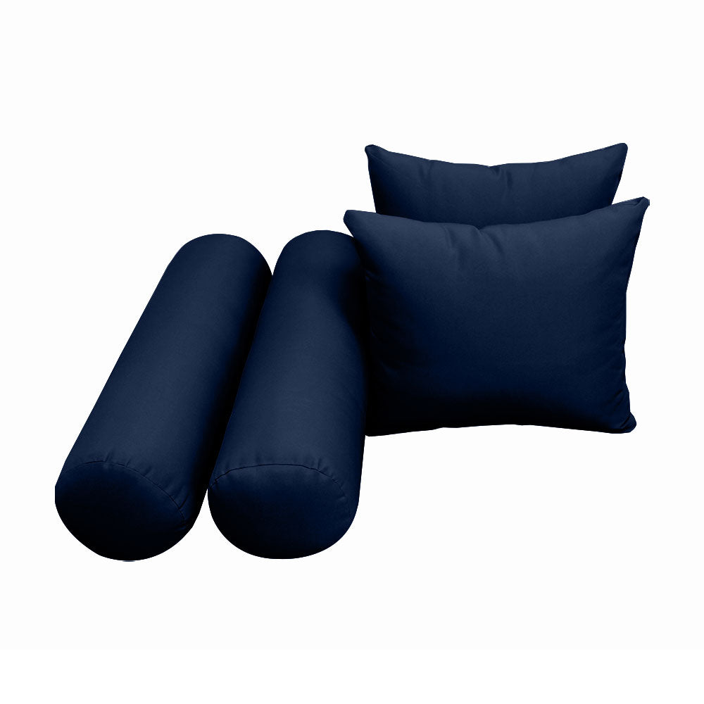 STYLE 4 - Mattress & Pillow Bolster Cushion Cover and Insert for Outdoor Indoor Daybed Porch Swing Bed Twin Size