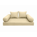 STYLE 4 - Mattress & Pillow Bolster Cushion for Outdoor Indoor Daybed Porch Swing Bed Twin Size | COVERS ONLY |