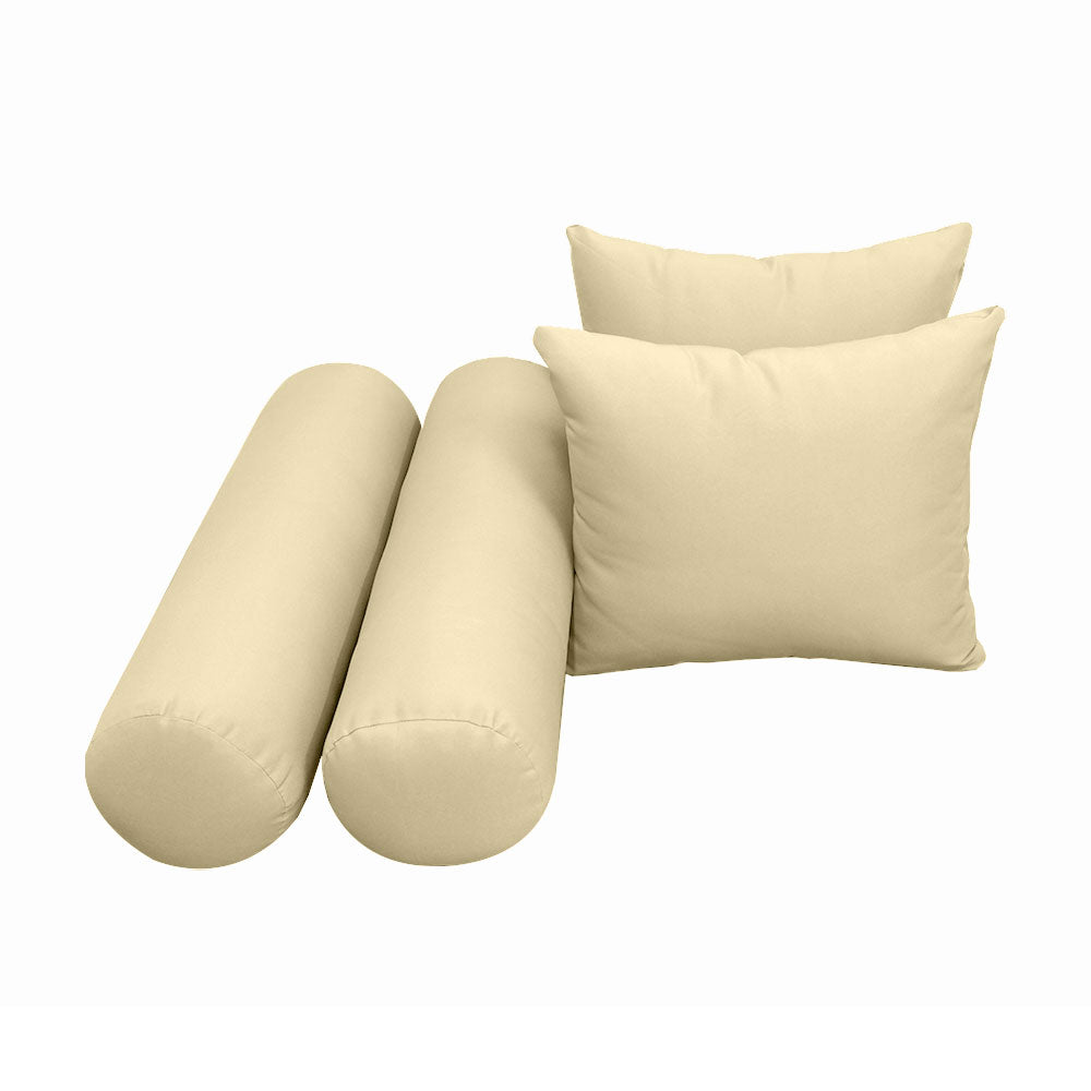 STYLE 4 - Mattress & Pillow Bolster Cushion Cover and Insert for Outdoor Indoor Daybed Porch Swing Bed Twin Size