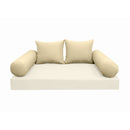 STYLE 4 Pillow & Bolster Cushion for Outdoor Indoor Daybed Porch Swing Bed Full Size | COVERS ONLY |