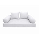STYLE 4 - Mattress & Pillow Bolster Cushion for Outdoor Indoor Daybed Porch Swing Bed Crib Size | COVERS ONLY |