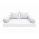 STYLE 4 Pillow & Bolster Cushion for Outdoor Indoor Daybed Porch Swing Bed Twin Size | COVERS ONLY |