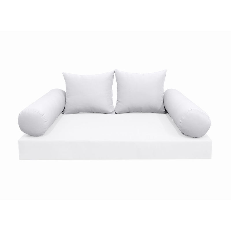 STYLE 4 - Outdoor Daybed Bolster Backrest Pillow Cushion Twin Size |COVERS ONLY|