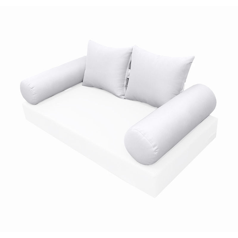 STYLE 4 - Outdoor Daybed Bolster Backrest Pillow Cushion Twin Size |COVERS ONLY|