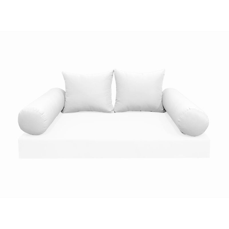 STYLE 4 - Outdoor Daybed Bolster Backrest Pillow Cushion Twin Size |COVERS ONLY|