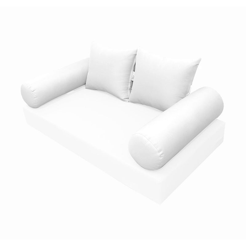 STYLE 4 - Outdoor Daybed Bolster Backrest Pillow Cushion Twin Size |COVERS ONLY|