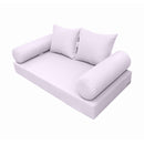 STYLE 4 - Mattress & Pillow Bolster Cushion for Outdoor Indoor Daybed Porch Swing Bed Queen Size | COVERS ONLY |