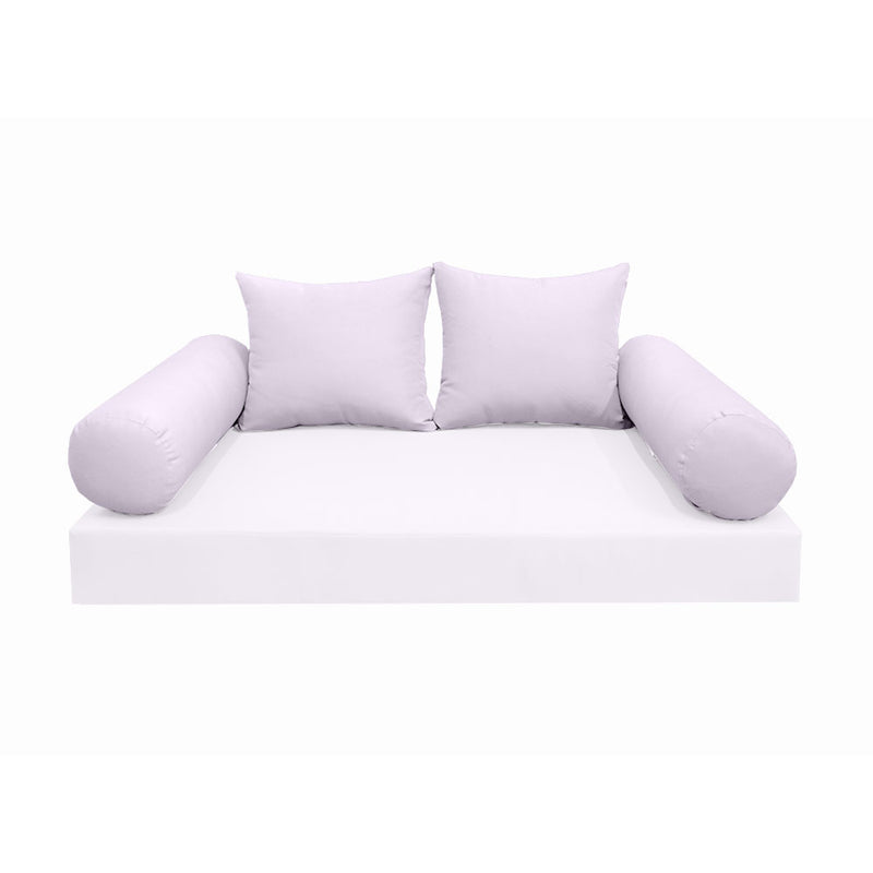 STYLE 4 - Outdoor Daybed Bolster Backrest Pillow Cushion Twin Size |COVERS ONLY|