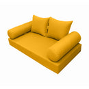 STYLE 4 - Mattress & Pillow Bolster Cushion for Outdoor Indoor Daybed Porch Swing Bed Twin Size | COVERS ONLY |