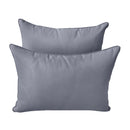 STYLE 4 - Mattress & Pillow Bolster Cushion for Outdoor Indoor Daybed Porch Swing Bed Piped Trim Queen Size AD001 | COVERS ONLY |