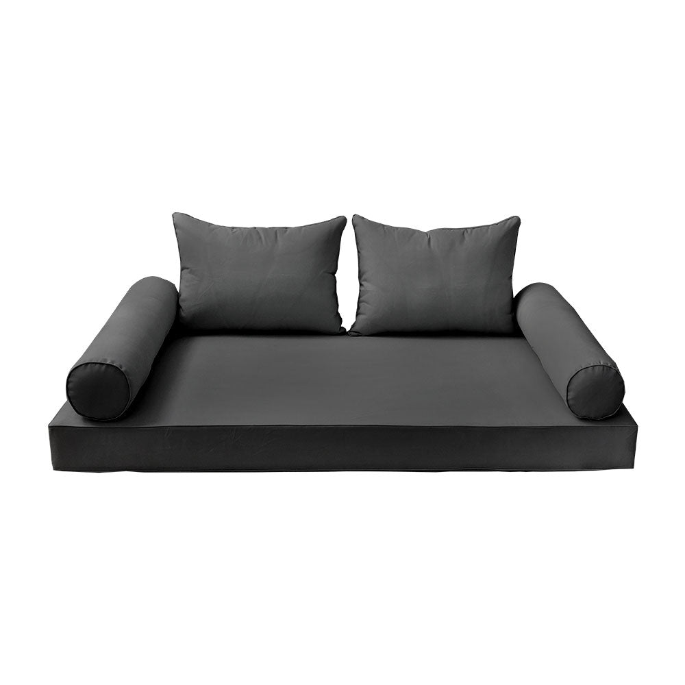 STYLE 4 - Mattress & Pillow Bolster Cushion Cover and Insert for Outdoor Indoor Daybed Porch Swing Bed Twin Size