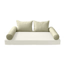 STYLE 4 - Mattress & Pillow Bolster Cushion for Outdoor Indoor Daybed Porch Swing Bed Queen Size | COVERS ONLY |