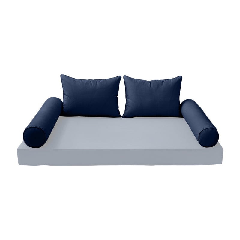 STYLE 4 - Outdoor Daybed Bolster Backrest Pillow Cushion Twin Size |COVERS ONLY|