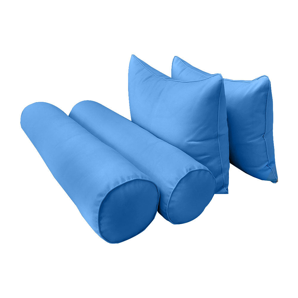 STYLE 4 Pillow & Bolster Cushion for Outdoor Indoor Daybed Porch Swing Bed Full Size | COVERS ONLY |