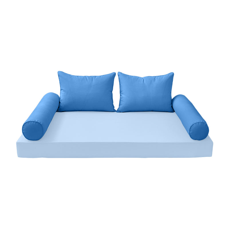 STYLE 4 - Outdoor Daybed Bolster Backrest Pillow Cushion Twin Size |COVERS ONLY|