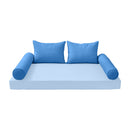 STYLE 4 Pillow & Bolster Cushion for Outdoor Indoor Daybed Porch Swing Bed Full Size | COVERS ONLY |