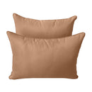 STYLE 4 - Mattress & Pillow Bolster Cushion for Outdoor Indoor Daybed Porch Swing Bed Twin-XL Size | COVERS ONLY |