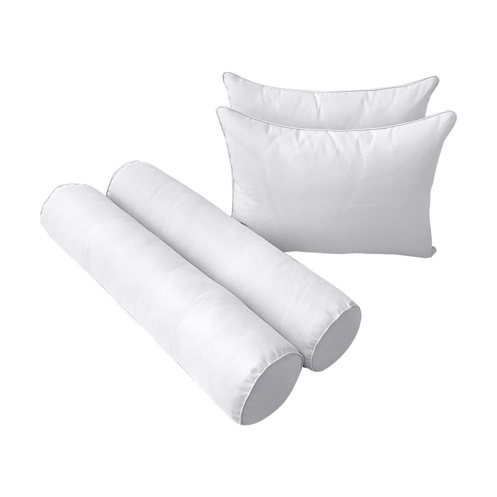 STYLE 4 - Mattress & Pillow Bolster Cushion Cover and Insert for Outdoor Indoor Daybed Porch Swing Bed Twin Size