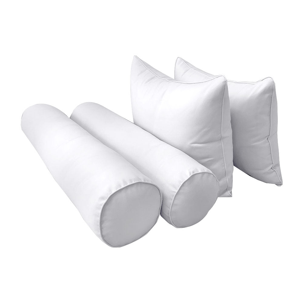 STYLE 4 Pillow & Bolster Cushion for Outdoor Indoor Daybed Porch Swing Bed Full Size | COVERS ONLY |