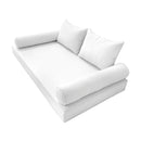 STYLE 4 - Mattress & Pillow Bolster Cushion for Outdoor Indoor Daybed Porch Swing Bed Twin-XL Size | COVERS ONLY |