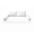 STYLE 4 Pillow & Bolster Cushion for Outdoor Indoor Daybed Porch Swing Bed Twin Size | COVERS ONLY |