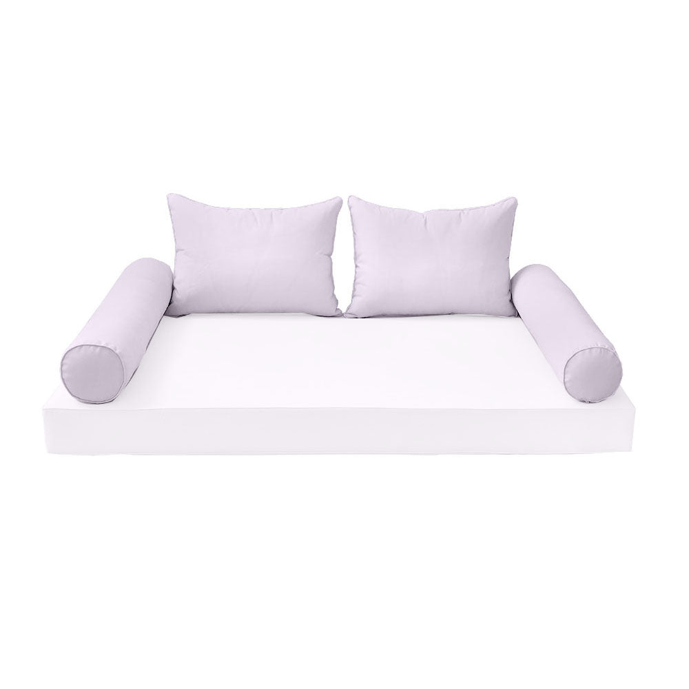 STYLE 4 Pillow & Bolster Cushion for Outdoor Indoor Daybed Porch Swing Bed Full Size | COVERS ONLY |