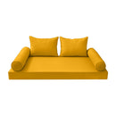 Style4 Queen Size 5PC Pipe Outdoor Daybed Mattress Cushion Bolster Pillow Slip Cover Complete Set AD108