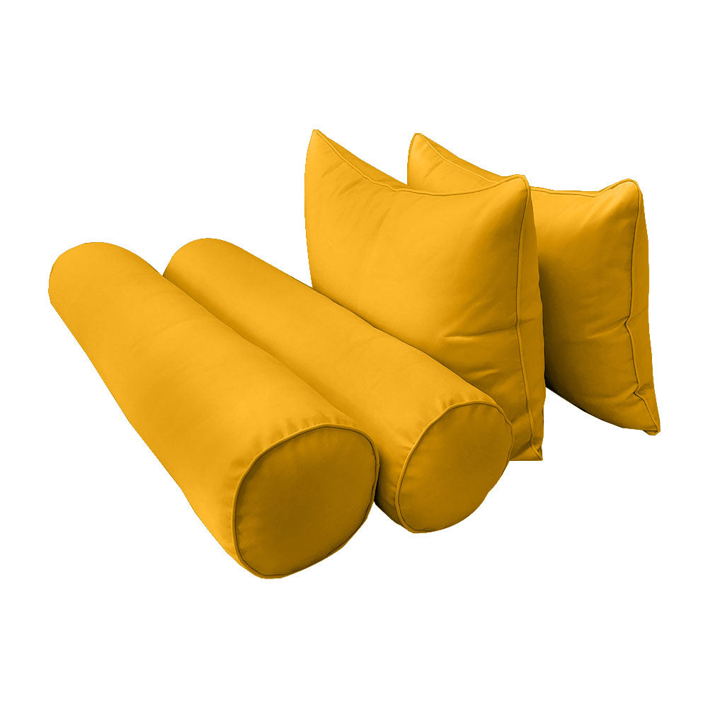 STYLE 4 Pillow & Bolster Cushion for Outdoor Indoor Daybed Porch Swing Bed Full Size | COVERS ONLY |