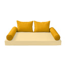 STYLE 4 Pillow & Bolster Cushion for Outdoor Indoor Daybed Porch Swing Bed Full Size | COVERS ONLY |