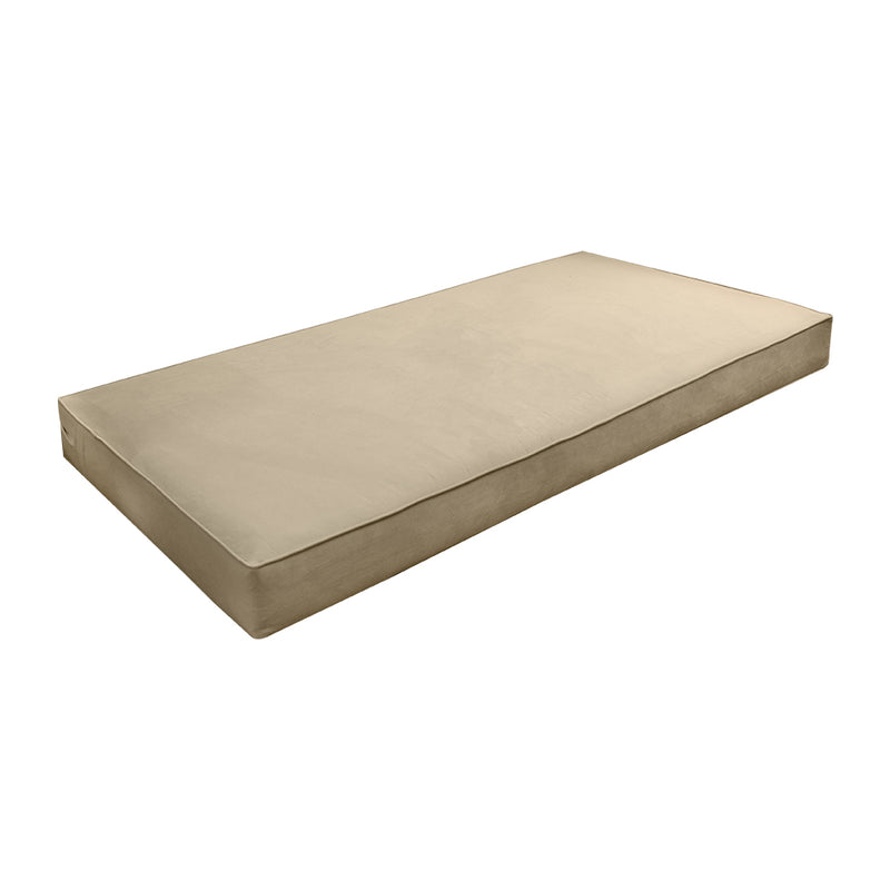 STYLE V3 - Velvet Indoor Daybed Mattress Bolster Backrest Cushion Pillow |COVERS ONLY|