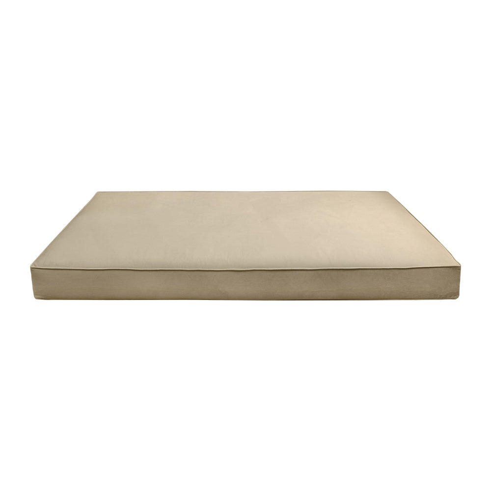 STYLE V2 - Velvet Indoor Daybed Mattress Bolster Backrest Cushion Pillow Complete Set