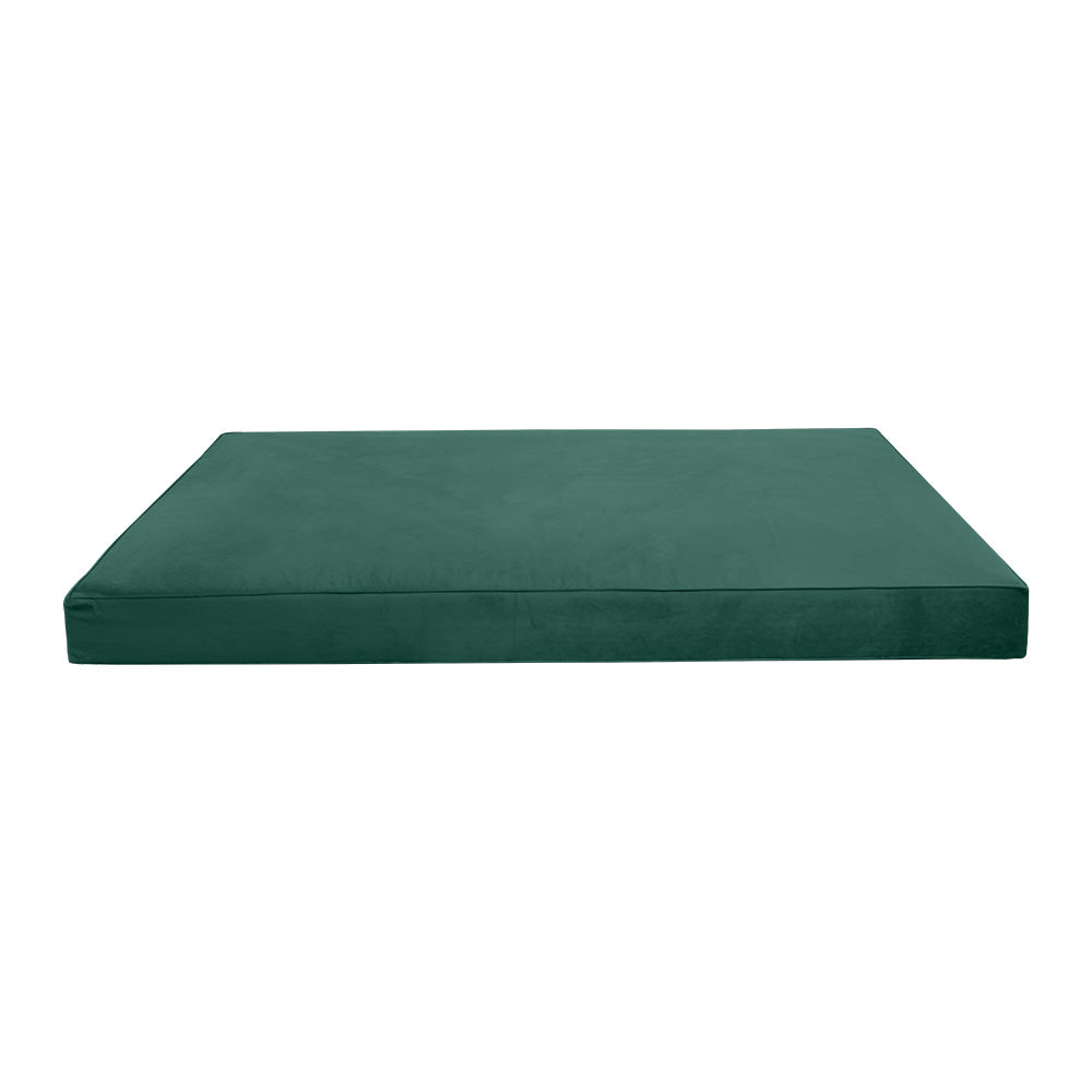 STYLE V4 - Velvet Indoor Daybed Mattress Bolster Backrest Cushion Pillow Complete Set