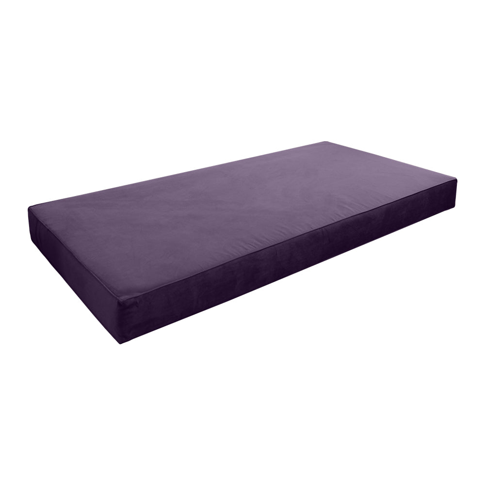 STYLE V2 - Velvet Indoor Daybed Mattress Bolster Backrest Cushion Pillow |COVERS ONLY|
