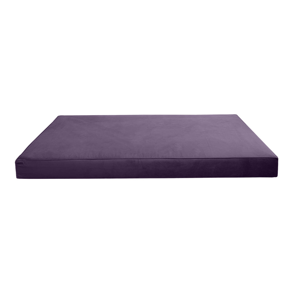 STYLE V2 - Velvet Indoor Daybed Mattress Bolster Backrest Cushion Pillow Complete Set